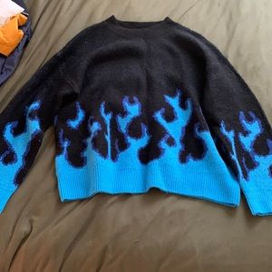 Blue flame sweater